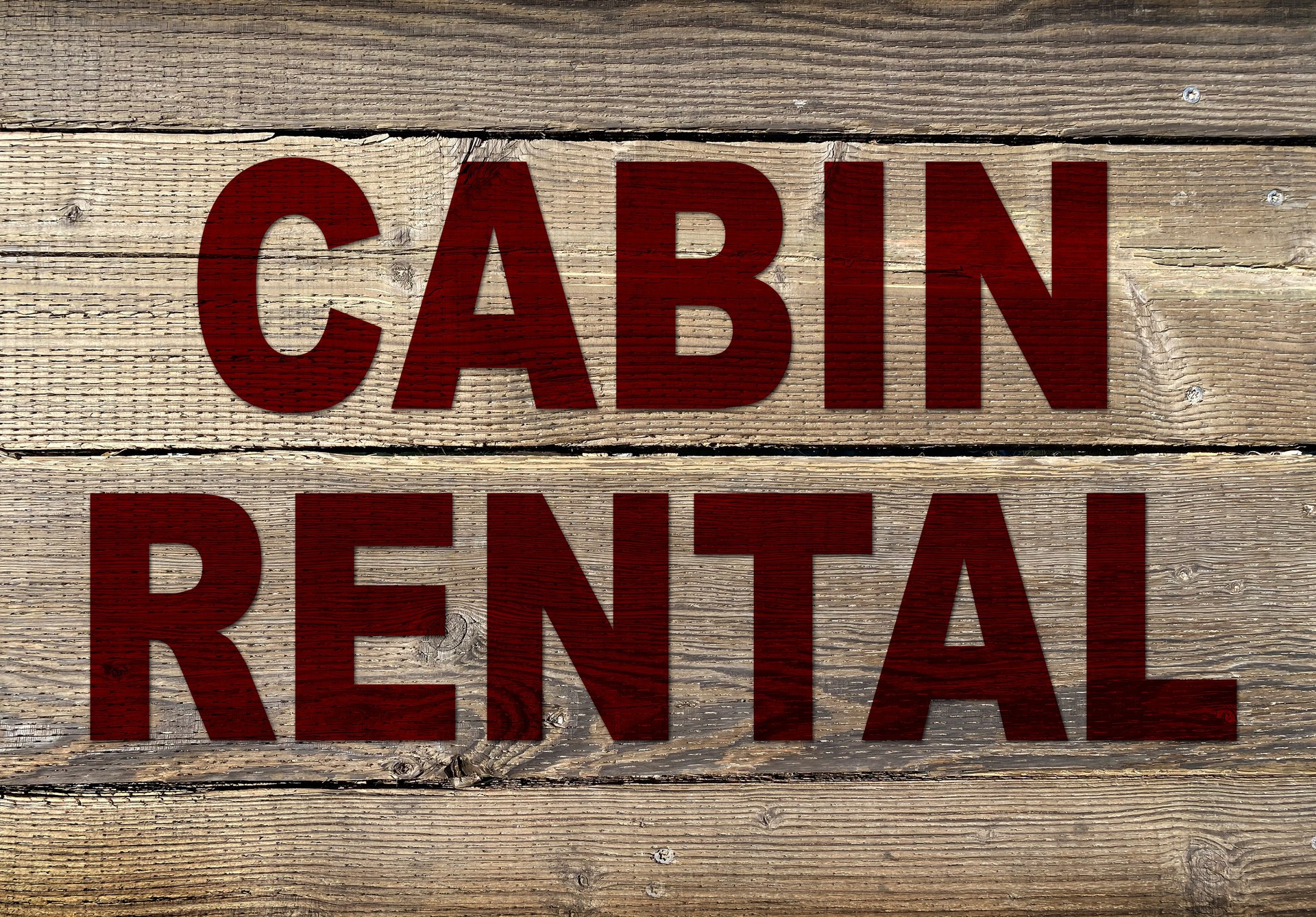 Cabin Rental Sign